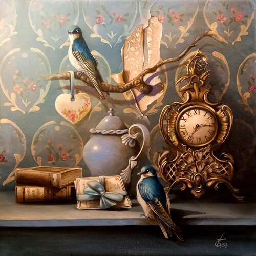 Sugar paper love letters par Zoe Chigi (Valentina Toma'), Peinture en vente sur Singulart
