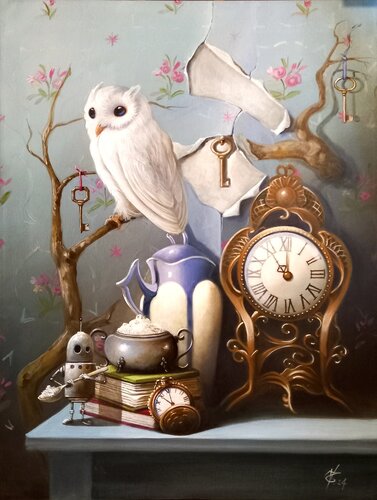 Sugar robot par Zoe Chigi (Valentina Toma'), Peinture en vente sur Singulart