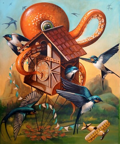A safe place par Zoe Chigi (Valentina Toma'), Peinture en vente sur Singulart