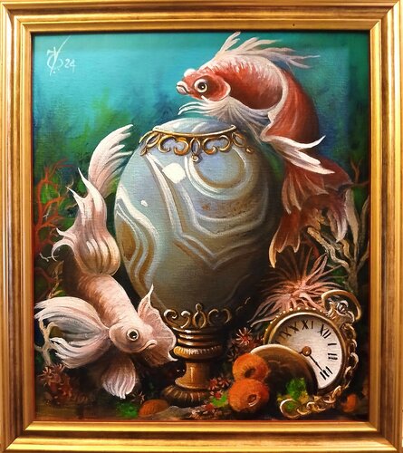 At the bottom of the sea par Zoe Chigi (Valentina Toma'), Peinture en vente sur Singulart