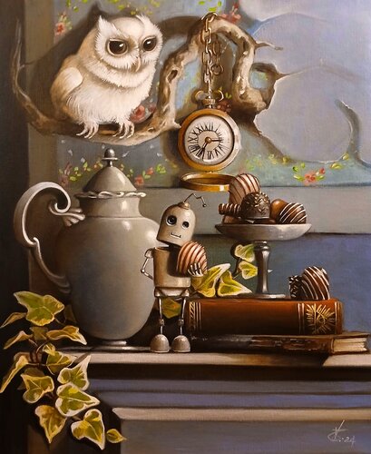 Do you want a chocolate ? par Zoe Chigi (Valentina Toma'), Peinture en vente sur Singulart