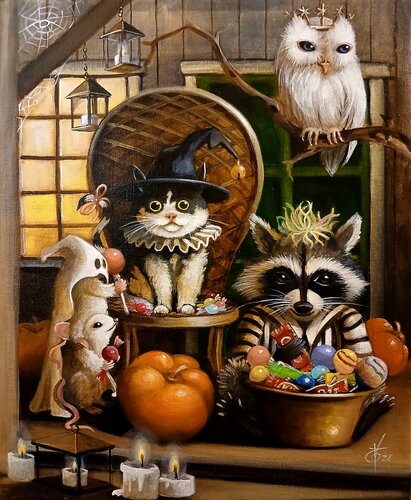 Let's  share the spoils par Zoe Chigi (Valentina Toma'), Peinture en vente sur Singulart