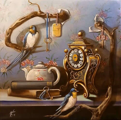 3 keys par Zoe Chigi (Valentina Toma'), Peinture en vente sur Singulart