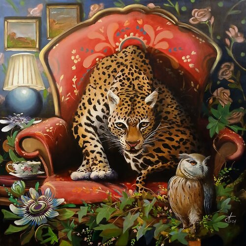The big purrr par Zoe Chigi (Valentina Toma'), Peinture en vente sur Singulart