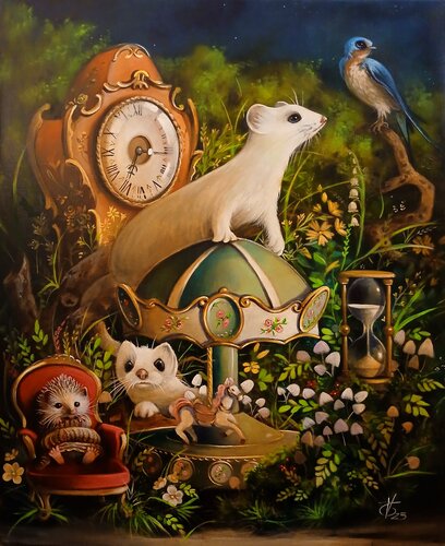Solitary horse par Zoe Chigi (Valentina Toma'), Peinture en vente sur Singulart