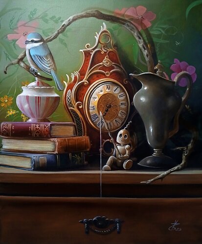 Fishing dreams par Zoe Chigi (Valentina Toma'), Peinture en vente sur Singulart