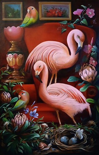 Fade to red par Zoe Chigi (Valentina Toma'), Peinture en vente sur Singulart