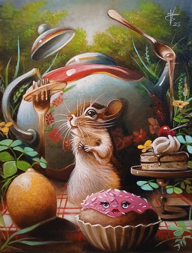 Lemon honey tea par Zoe Chigi (Valentina Toma'), Peinture en vente sur Singulart