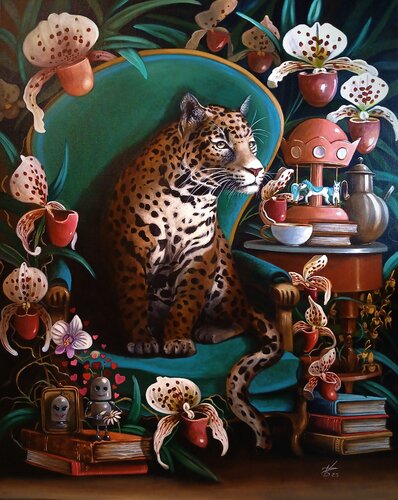 loves me, loves me not par Zoe Chigi (Valentina Toma'), Peinture en vente sur Singulart