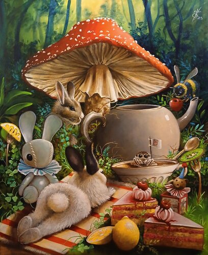 I'm fluffing my fur par Zoe Chigi (Valentina Toma'), Peinture en vente sur Singulart