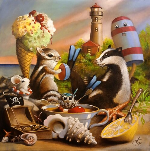 The fins par Zoe Chigi (Valentina Toma'), Peinture en vente sur Singulart