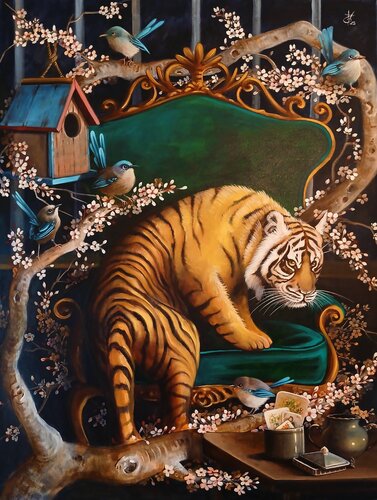 Postcards par Zoe Chigi (Valentina Toma'), Peinture en vente sur Singulart
