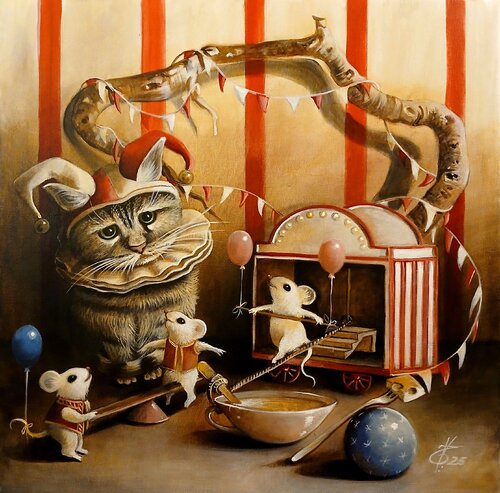 The jester par Zoe Chigi (Valentina Toma'), Peinture en vente sur Singulart