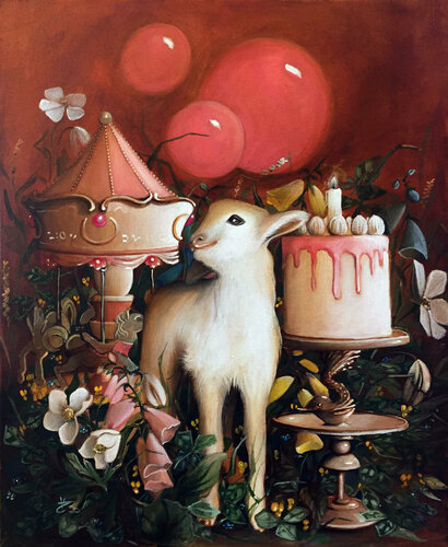 At least one bithday van Zoe Chigi (Valentina Toma'), Schilderij te koop op Singulart