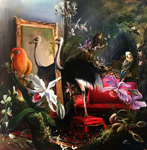 The most beautiful at the party van Zoe Chigi (Valentina Toma'), Schilderij te koop op Singulart