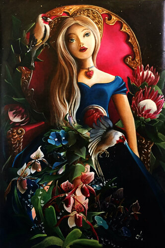 Florecita del mio cuor (Flower of my  heart ) van Zoe Chigi (Valentina Toma'), Schilderij te koop op Singulart