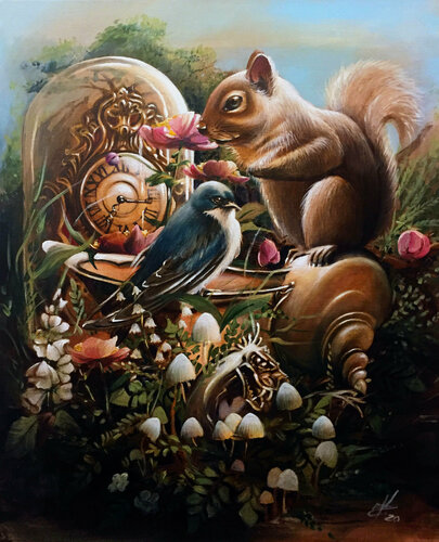 Is a good dragon van Zoe Chigi (Valentina Toma'), Schilderij te koop op Singulart