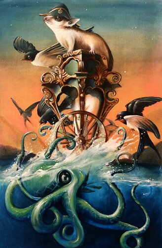Captain, oh my captain ! par Zoe Chigi (Valentina Toma'), Peinture en vente sur Singulart