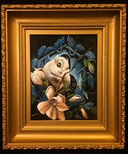 Ghost of a little good devil , magnolia cuckoo" par Zoe Chigi (Valentina Toma'), Peinture en vente sur Singulart