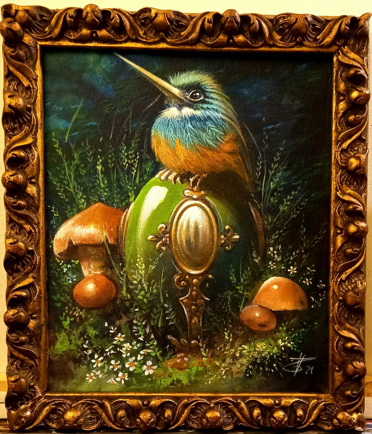 A beautiful night Zoe Chigi (Valentina Toma') Peinture originale à vendre