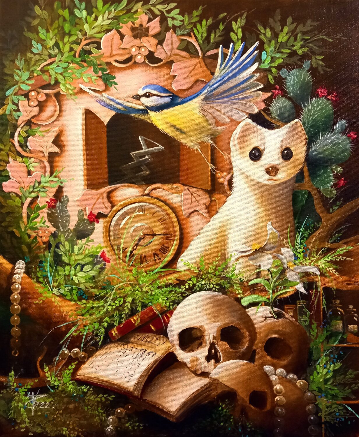 My Treasure II Free bird Zoe Chigi (Valentina Toma') Originalgemälde zu verkaufen