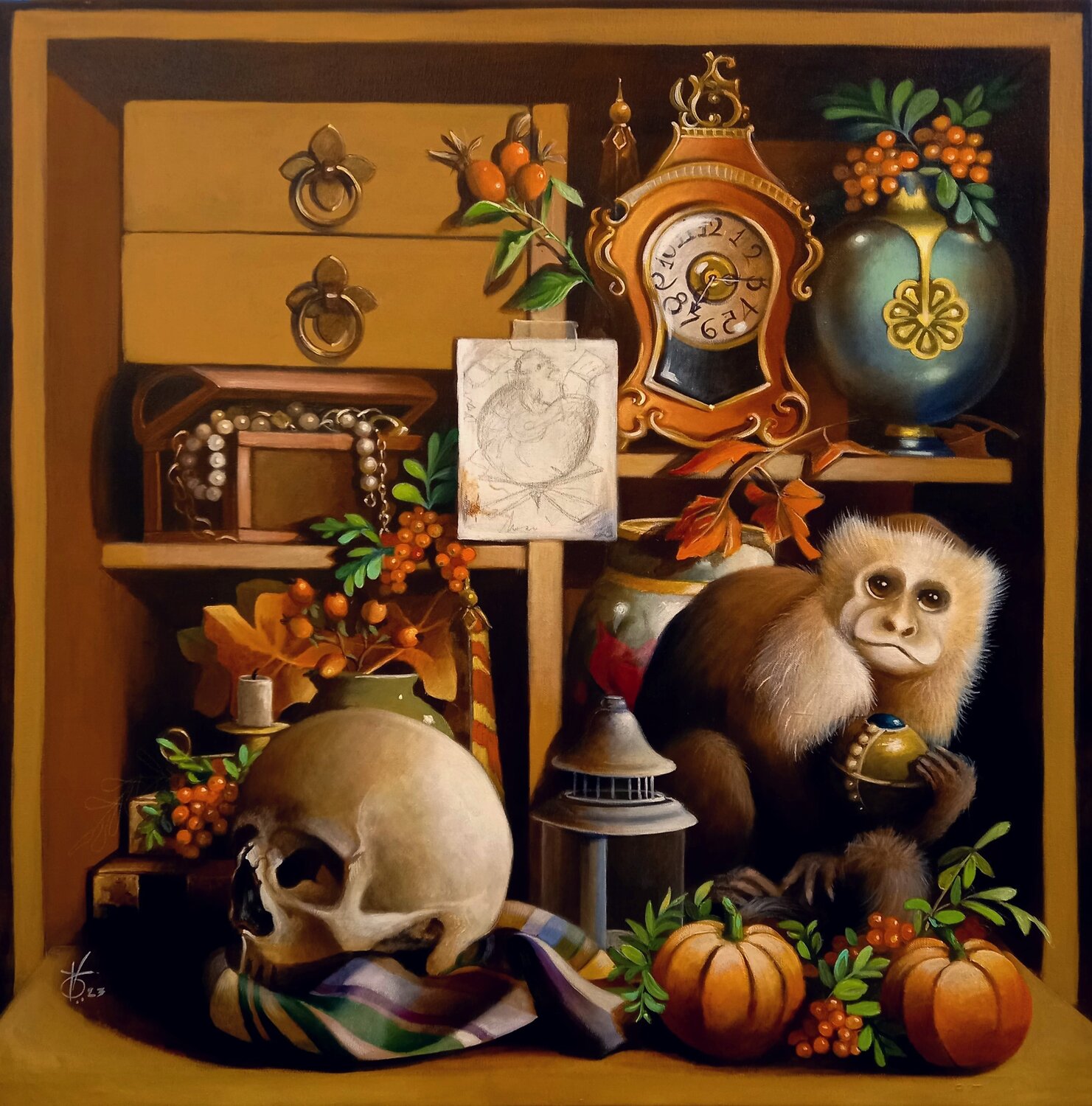 Autumn cabinet Zoe Chigi (Valentina Toma') Dipinto originale in vendita