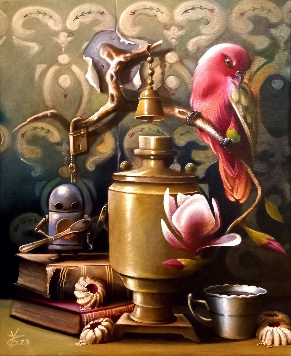 Tea biscuits Zoe Chigi (Valentina Toma') Peinture originale à vendre