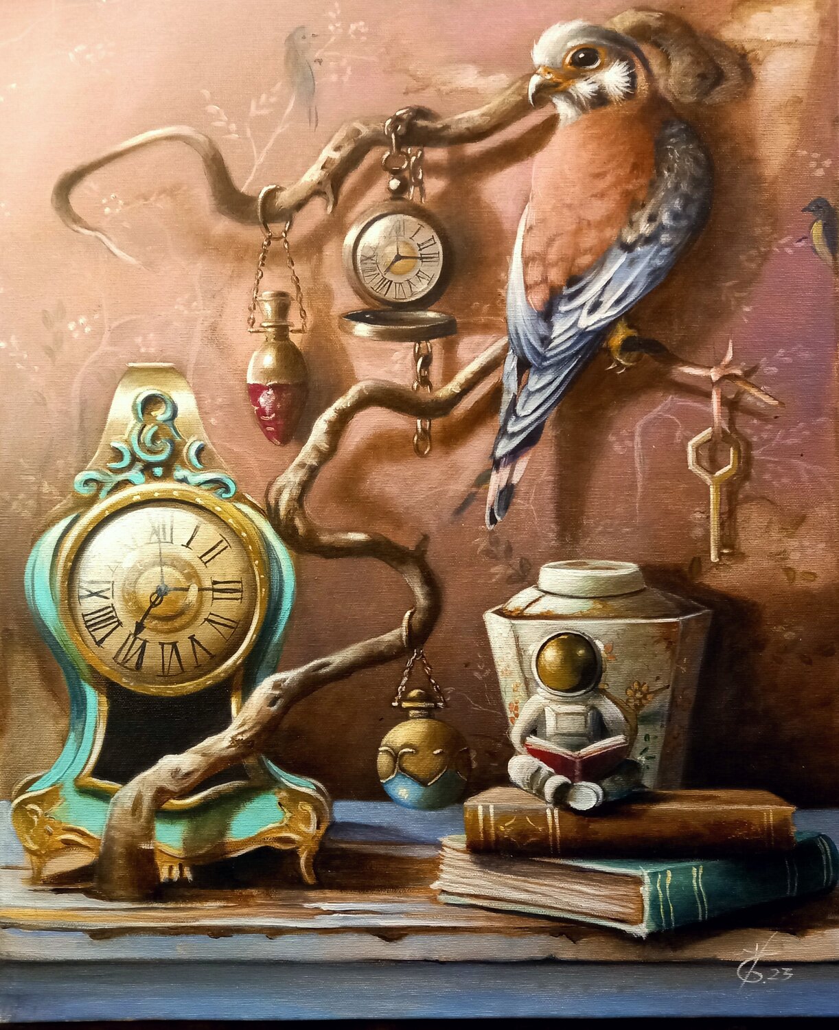 Instruction for navigating among the stars Zoe Chigi (Valentina Toma') Original painting for sale