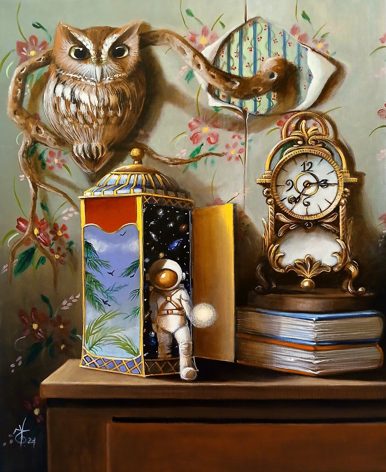 Stargate Zoe Chigi (Valentina Toma') Peinture originale à vendre