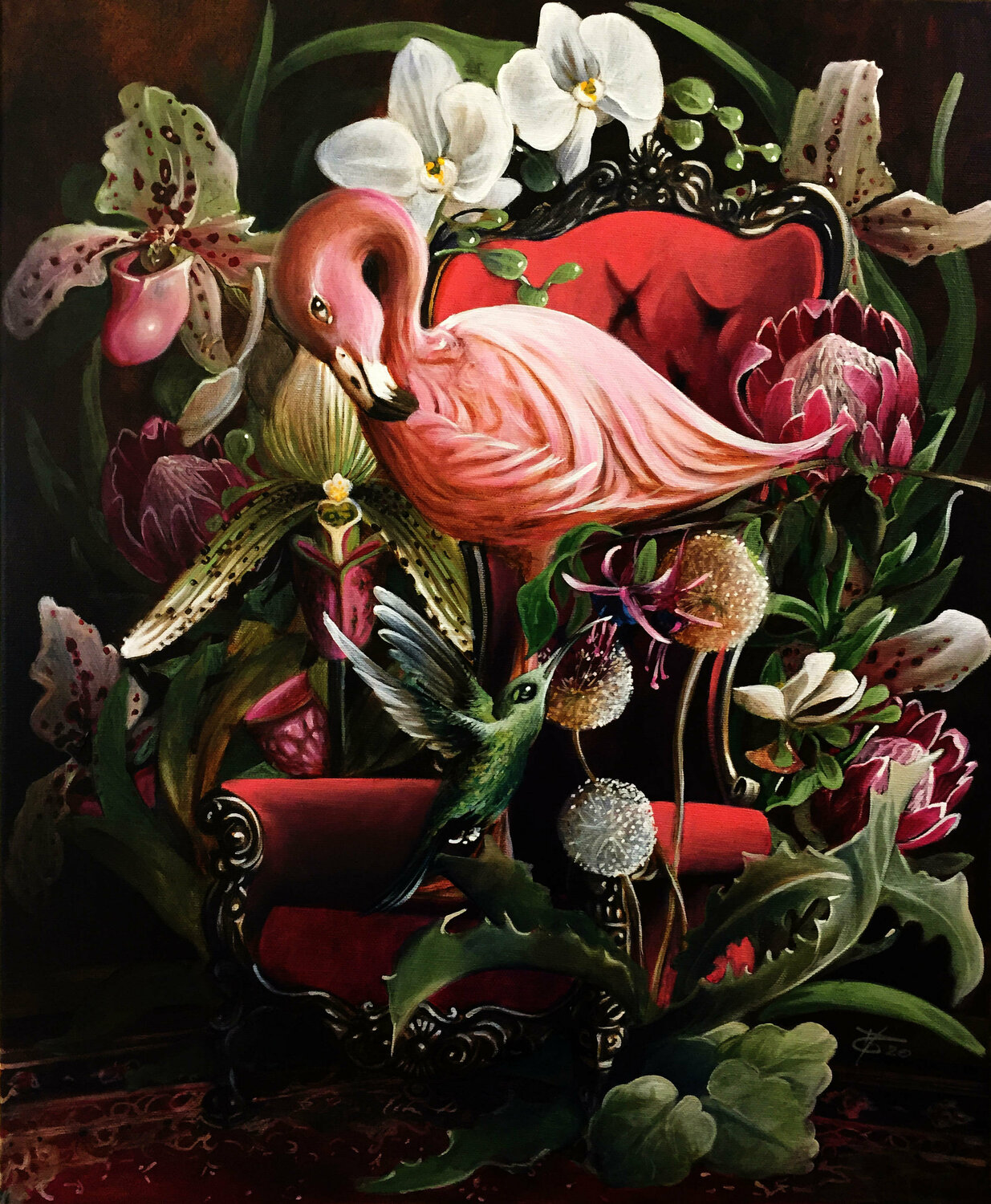 My exotic armchair Zoe Chigi (Valentina Toma') Dipinto originale in vendita