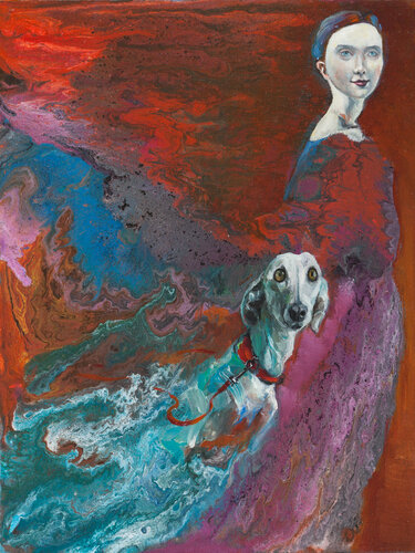 Spanische Windhund von Maria Teresa Crawford Cabral, Malerei kaufen auf Singulart