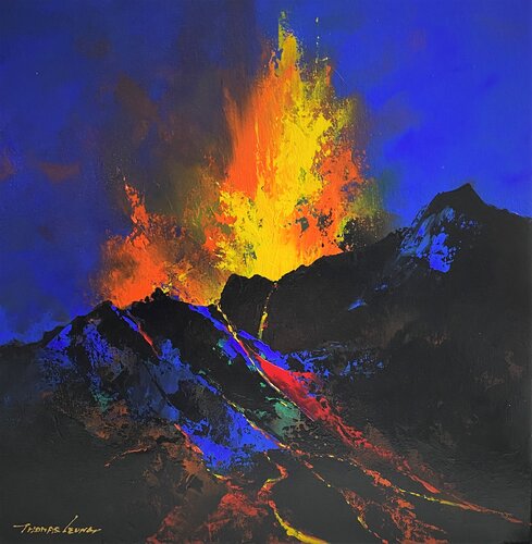 Lava River II di Thomas Leung, Pittura in vendita su Singulart