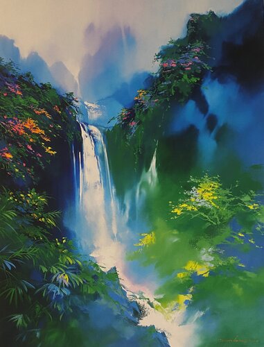 Fantasy Cascade von Thomas Leung, Druck kaufen auf Singulart