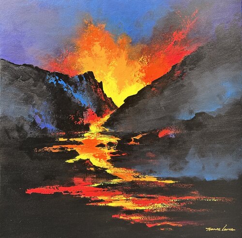 Lava Fountain by Thomas Leung, 회화 for Sale on Singulart
