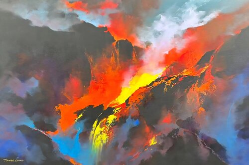 Burning River di Thomas Leung, Pittura in vendita su Singulart