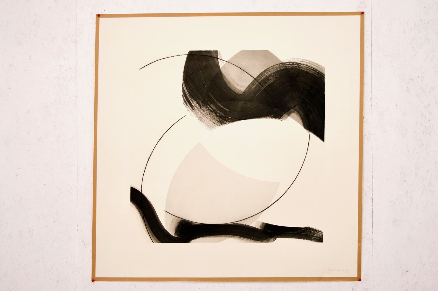 Curva 1 by Jean Yohanan DelaunayIsraël (1994) Work on Paper Charcoal