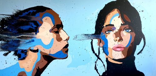 "CONNESSIONE SPIRITUALE 2" van Ivan Lorenzo Frezzini, Schilderij te koop op Singulart