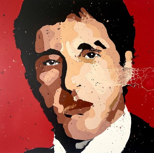 “DIFFUSIONE DI TONY MONTANA” van Ivan Lorenzo Frezzini, Schilderij te koop op Singulart