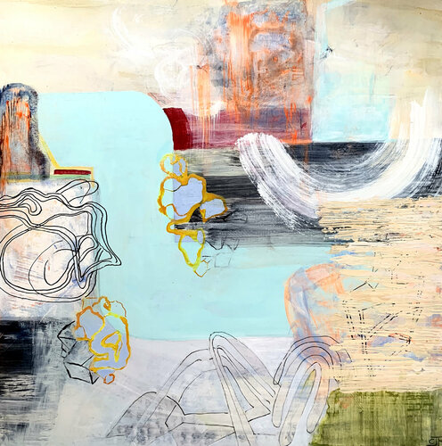 Blue Line 3 van Catherine Richardson, Schilderij te koop op Singulart