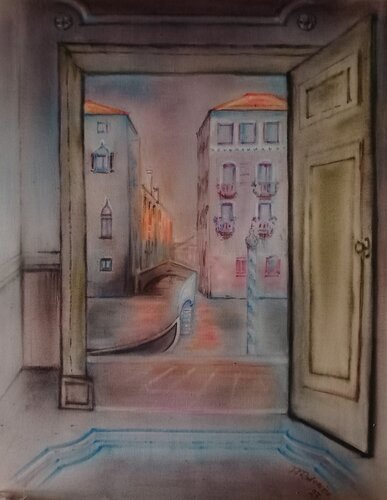 Aspettando la sera van Davide Rodoquino, Schilderij te koop op Singulart