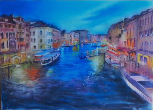 Blu Veneziano van Davide Rodoquino, Schilderij te koop op Singulart
