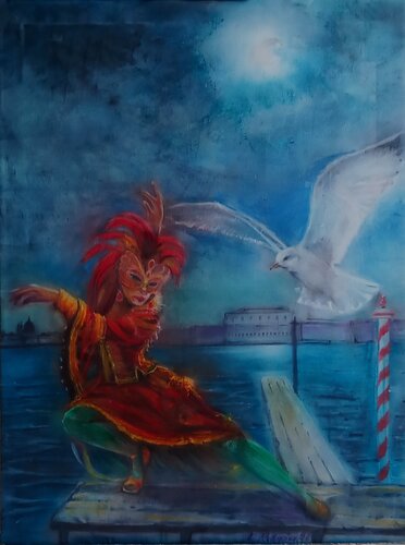 Réverie Venitienne ( Sogno veneziano  ad occhi aperti ) de Davide Rodoquino, Pintura a la venta en Singulart