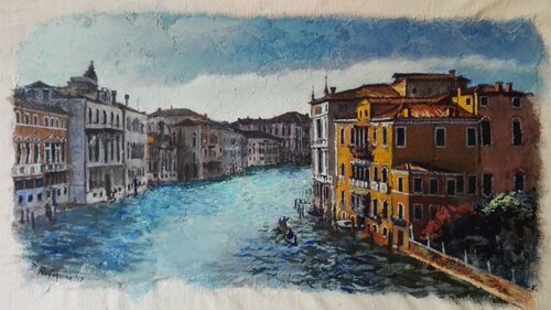 Contrasti di luce sul canale von Davide Rodoquino, Malerei kaufen auf Singulart