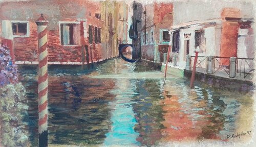 Riflessi della Laguna van Davide Rodoquino, Schilderij te koop op Singulart