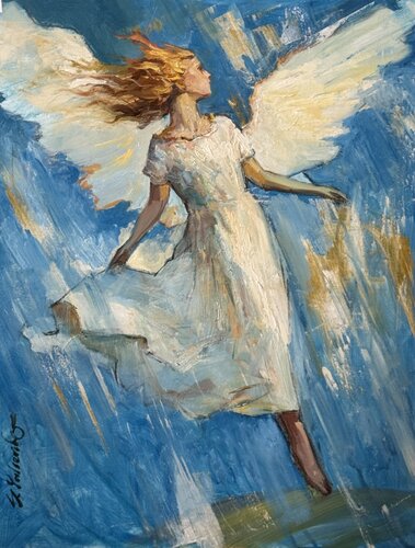 To Each Soul an Angel van Sergei Yatsenko, Schilderij te koop op Singulart
