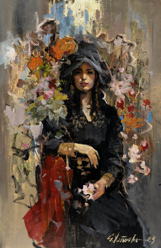 Floral Grace van Sergei Yatsenko, Schilderij te koop op Singulart