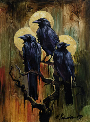 Guardians of the Threshold di Sergei Yatsenko, Pittura in vendita su Singulart