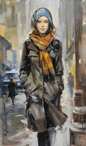 Rainy Day Ramble di Sergei Yatsenko, Pittura in vendita su Singulart