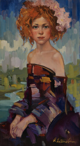 The Amber-Haired Child di Sergei Yatsenko, Pittura in vendita su Singulart