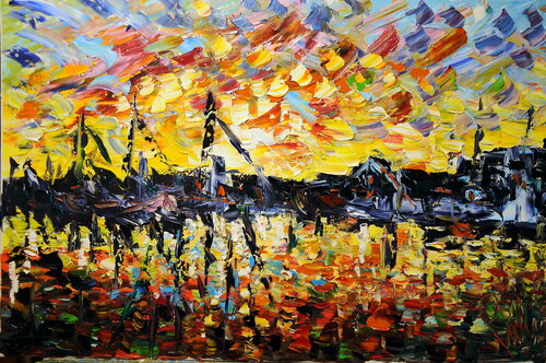 Tramonto occidentale van Antonino Puliafico, Schilderij te koop op Singulart